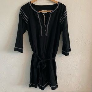 Universal Thread Black Embroidered Romper Sz S